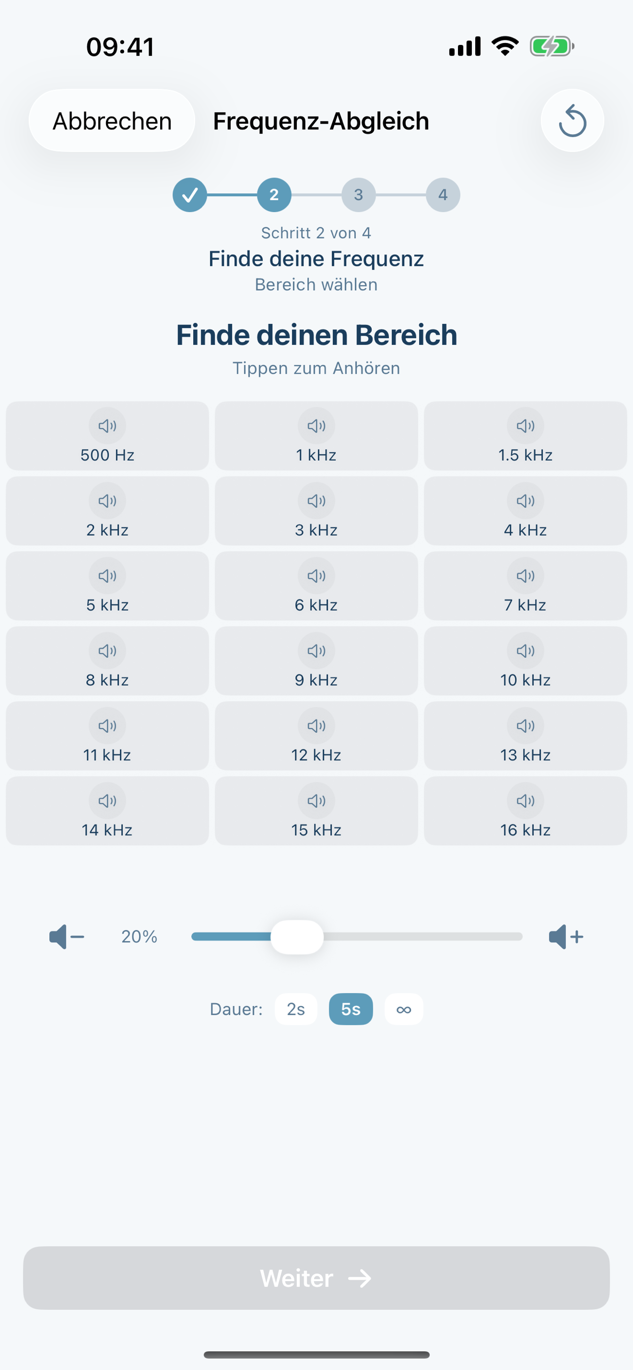 Aurina tinnitus frequency matching grid