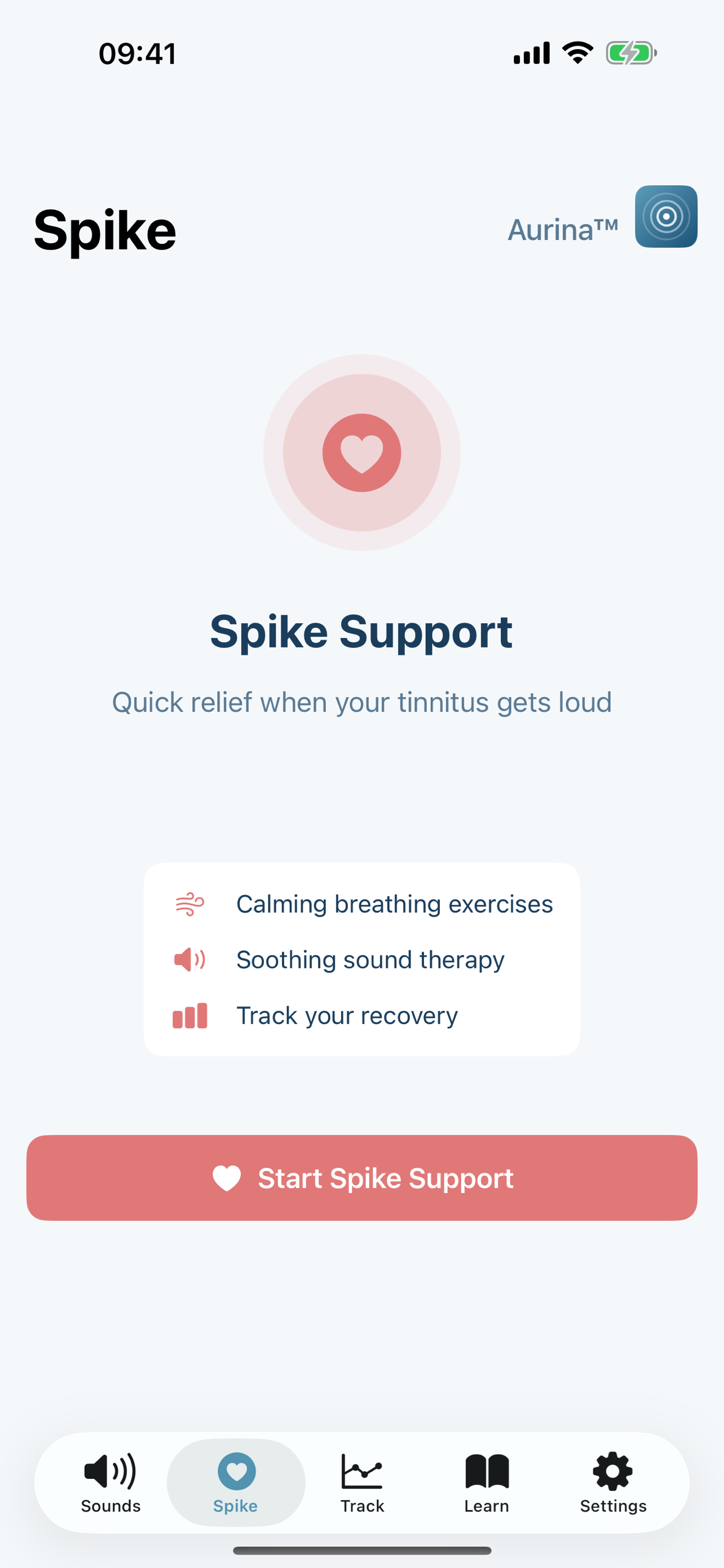 Aurina spike support - quick relief for tinnitus flare-ups